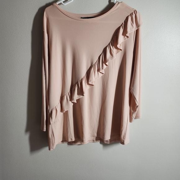 Ivanka Trump Beautiful lightweight jersey top with cross ruffle - Picture 6 of 10